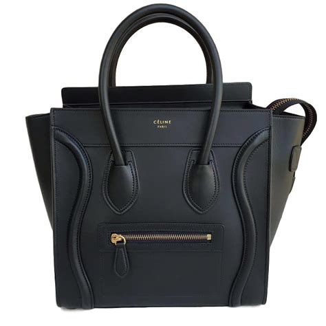 celine micro luggae bag black|Celine micro luggage handbag.